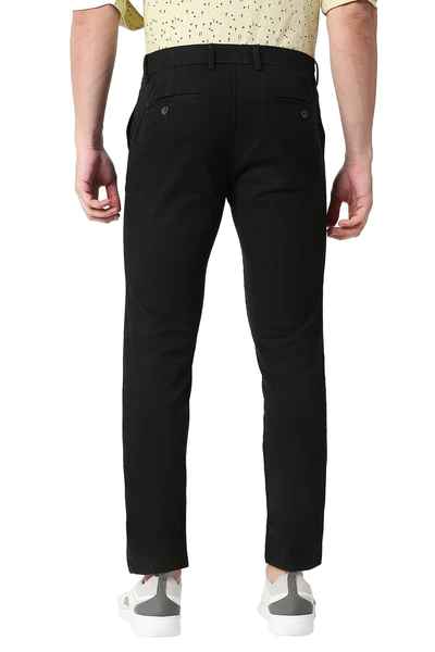 BASICS Mens  BLACK TAPERED TROUSER 23BTR50205 FF