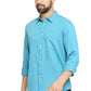 BASICS Mens  BLUE SLIM SHIRT 23BSH51644 HS