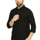 BASICS Mens  BLACK SLIM SHIRT 23BSH51526 HS