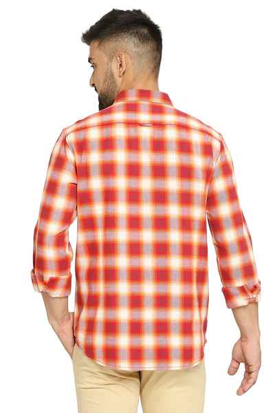 BASICS Mens  RED SLIM SHIRT 23BSH51735 HS