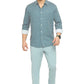 BASICS Mens  TEAL SLIM SHIRT 23BSH51831 LS