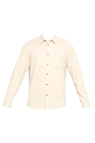 BASICS Mens  BEIGE SLIM SHIRT 23BSH52055 LS