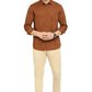 BASICS Mens  BROWN SLIM SHIRT 23BSH51962 HS