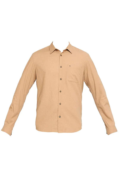 BASICS Mens  KHAKI SLIM SHIRT 23BSH52056 LS