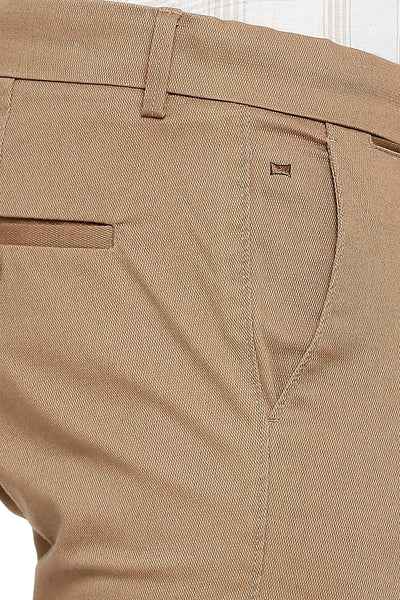 BASICS Mens  LIGHT BROWN TAPERED TROUSER 23BTR51563 FLATFRONT