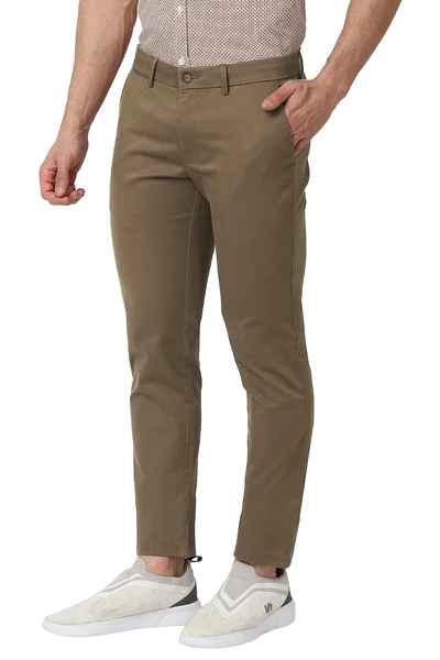 BASICS Mens  MID BROWN TAPERED TROUSER 23BTR50264 FF