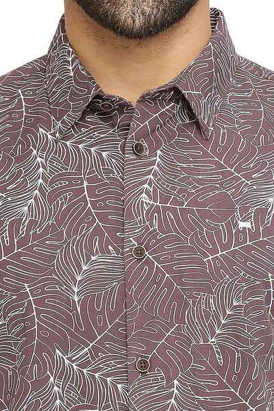 BASICS Mens  WINE SLIM SHIRT 23BSH51849 LS