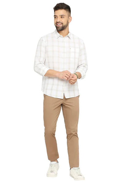 BASICS Mens  WHITE SLIM SHIRT 23BSH51472 LS