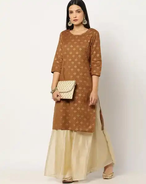 WOMENS KURTHI BROWN