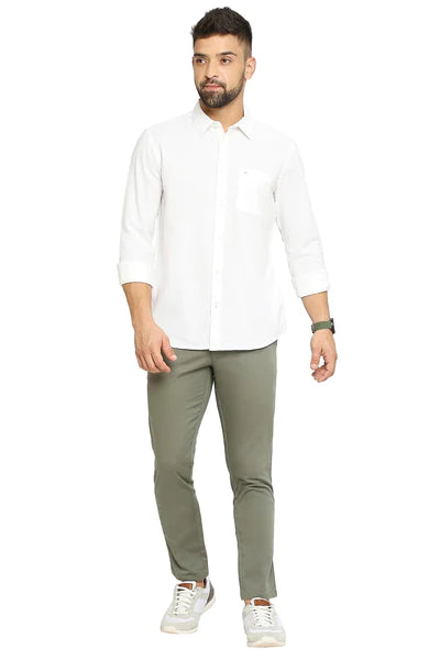 BASICS Mens  WHITE SLIM SHIRT 23BSH51528 HS