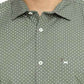 BASICS Mens  GREEN SLIM SHIRT 23BSH51909 HS