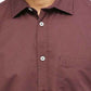 BASICS Mens  MID BROWN SLIM SHIRT 23BSH51765 LS