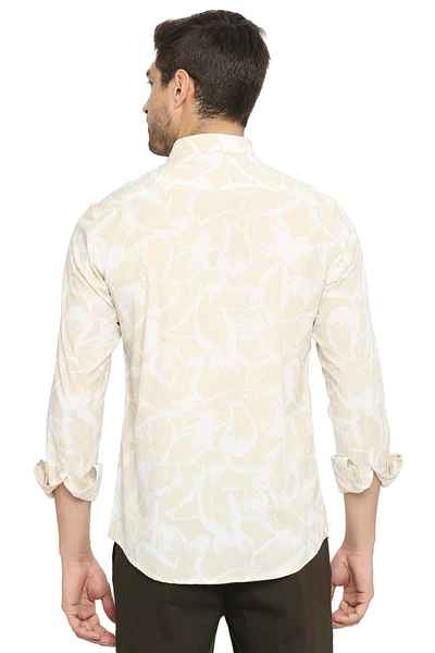 BASICS Mens  BEIGE SLIM SHIRT 23BSH51917 LS