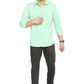 BASICS Mens  GREEN SLIM SHIRT 23BSH51689 LS