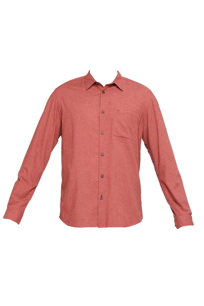 BASICS Mens  RED SLIM SHIRT 23BSH52057 LS