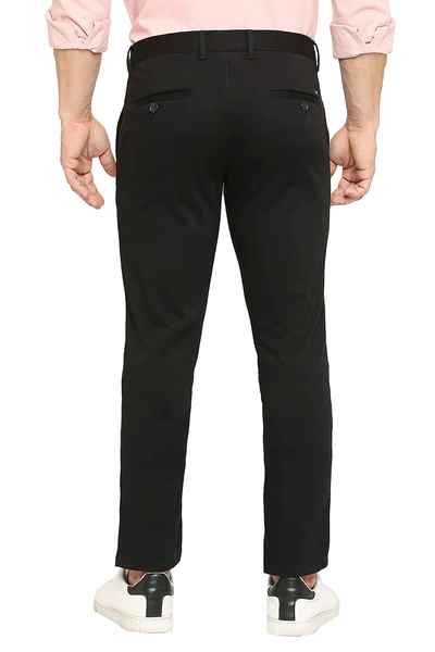 BASICS Mens  BLACK TAPERED TROUSER 23BTR51578 FF