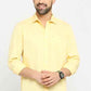 BASICS Mens  YELLOW SLIM SHIRT 23BSH51693 LS