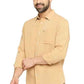 BASICS Mens  LIGHT BROWN SLIM SHIRT 23BSH51480 HS