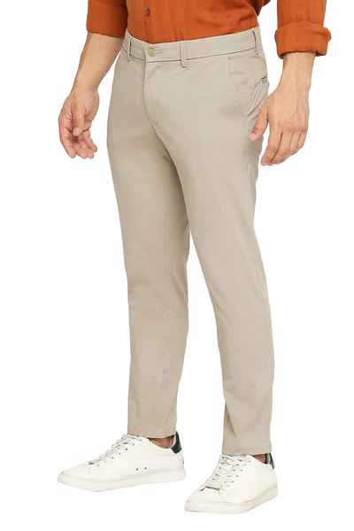 BASICS Mens  KHAKI TAPERED TROUSER 23BTR51562 FLATFRONT