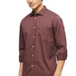 BASICS Mens  MID BROWN SLIM SHIRT 23BSH51765 LS