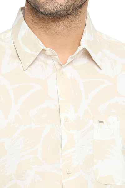 BASICS Mens  BEIGE SLIM SHIRT 23BSH51917 LS