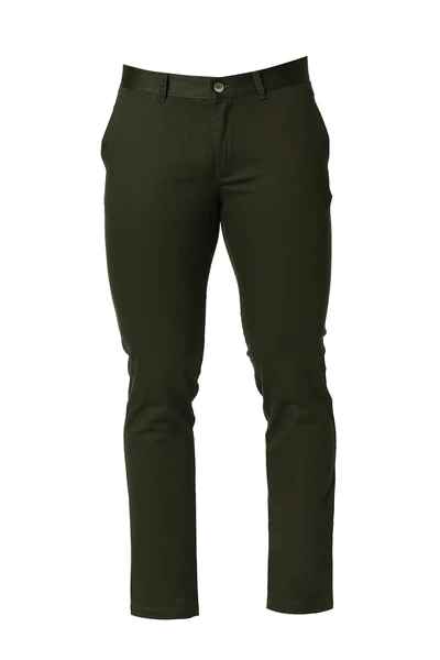 BASICS Mens  OLIVE TAPERED TROUSER 22BTR51026 FLATFRONT