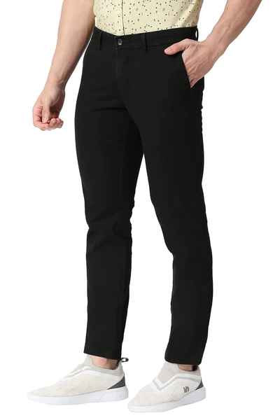 BASICS Mens  BLACK TAPERED TROUSER 23BTR50205 FF