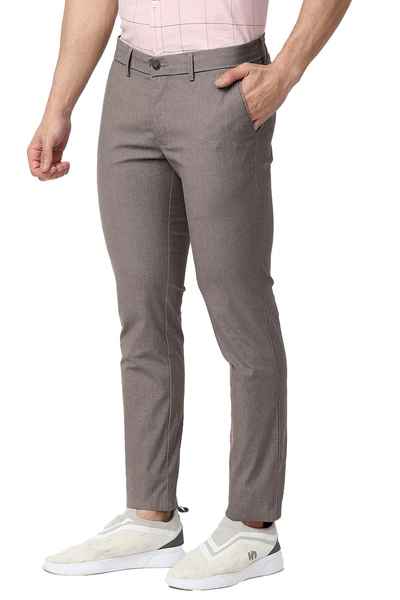 BASICS Mens  MID BROWN TAPERED TROUSER 23BTR50304 FF