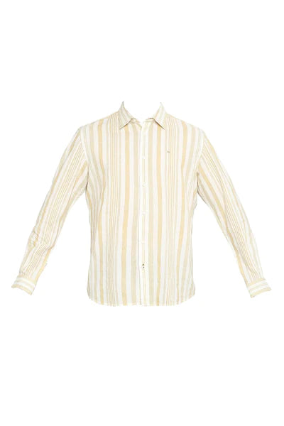 BASICS Mens  BEIGE SLIM SHIRT 23BSH51813 LS