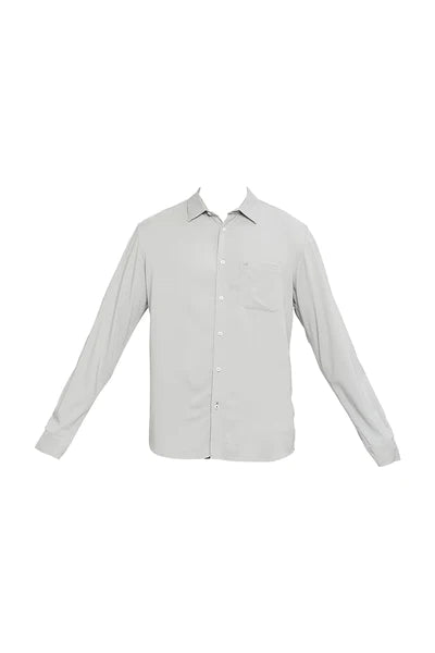 BASICS Mens  GREY SLIM SHIRT 23BSH51881 HS