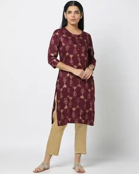 WOMENS KURTHI BURGANDY