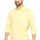 BASICS Mens  YELLOW SLIM SHIRT 23BSH51693 LS