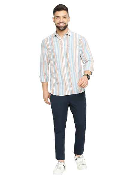 BASICS Mens  BLUE SLIM SHIRT 23BSH51929 HS