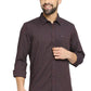 BASICS Mens  MAROON SLIM SHIRT 23BSH51955 LS