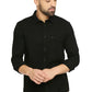 BASICS Mens  BLACK SLIM SHIRT 23BSH51526 HS