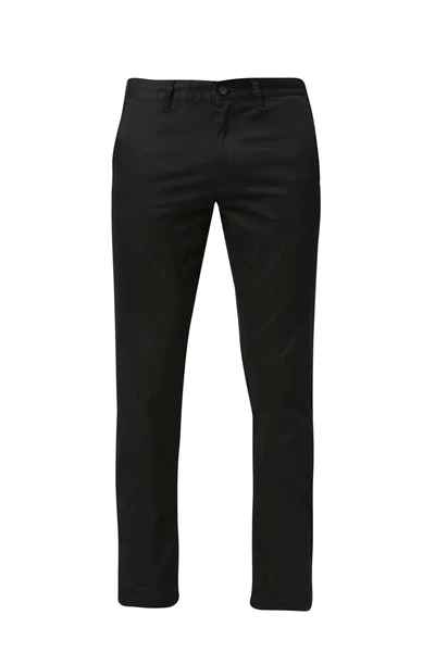 BASICS Mens  BLACK TAPERED TROUSER 22BTR51023 FLATFRONT