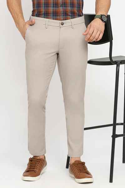 BASICS Mens  MID BROWN TAPERED TROUSER 23BTR51629 FF