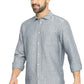 BASICS Mens  GREY SLIM SHIRT 23BSH51927 HS