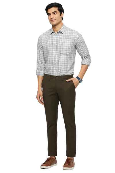 BASICS Mens  BROWN TAPERED TROUSER 23BTR51628 FF