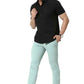 BASICS Mens  MID GREEN TAPERED TROUSER 23BTR50171 FF