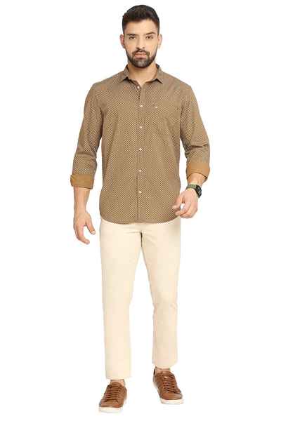 BASICS Mens  KHAKI SLIM SHIRT 23BSH51910 HS