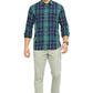 BASICS Mens  GREEN SLIM SHIRT 23BSH51707 LS