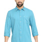 BASICS Mens  BLUE SLIM SHIRT 23BSH51644 HS