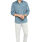 BASICS Mens  BLUE SLIM SHIRT 23BSH51764 LS