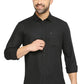 BASICS Mens  BLACK SLIM SHIRT 23BSH51966 HS