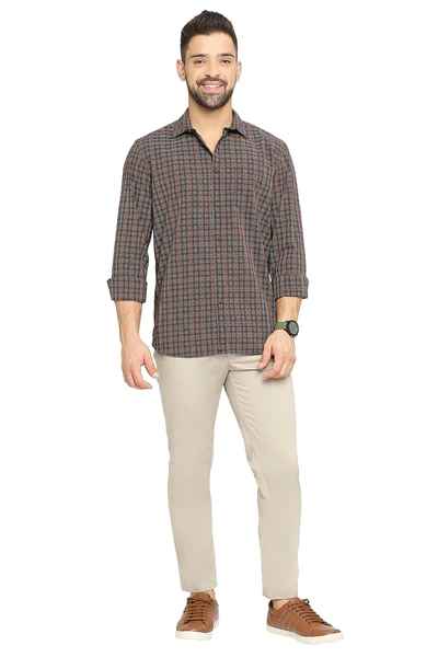 BASICS Mens  NAVY SLIM SHIRT 23BSH51484 LS