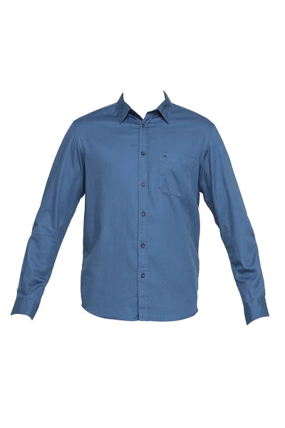 BASICS Mens  BLUE SLIM SHIRT 23BSH51963 HS