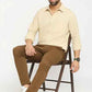 BASICS Mens  BEIGE SLIM SHIRT 23BSH51524 HS