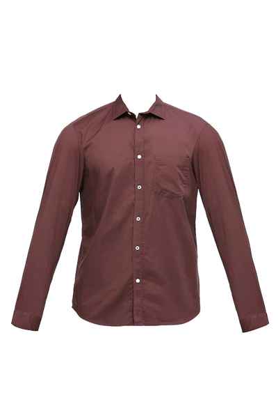 BASICS Mens  MID BROWN SLIM SHIRT 23BSH51765 LS