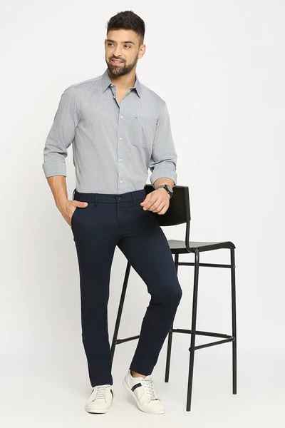 BASICS Mens  NAVY TAPERED TROUSER 23BTR51550 FF